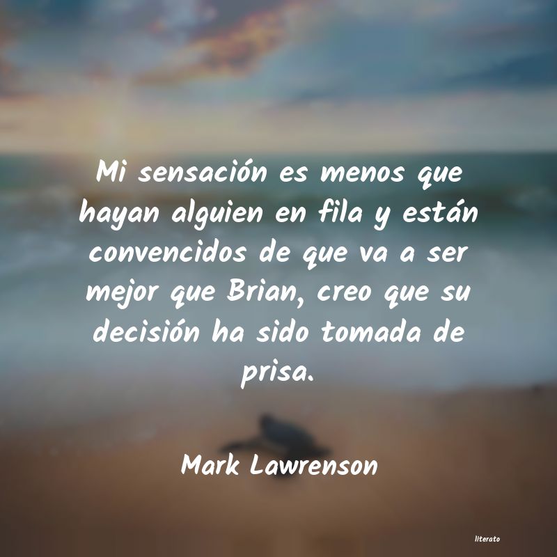 Frases de Mark Lawrenson
