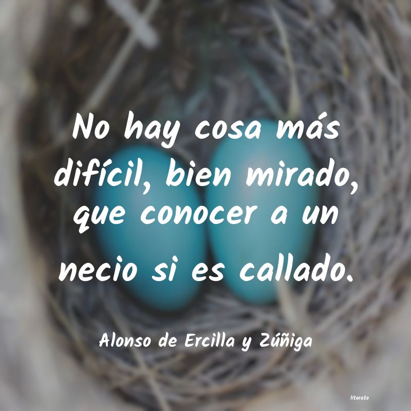 Frases de Alonso de Ercilla y Zúñiga