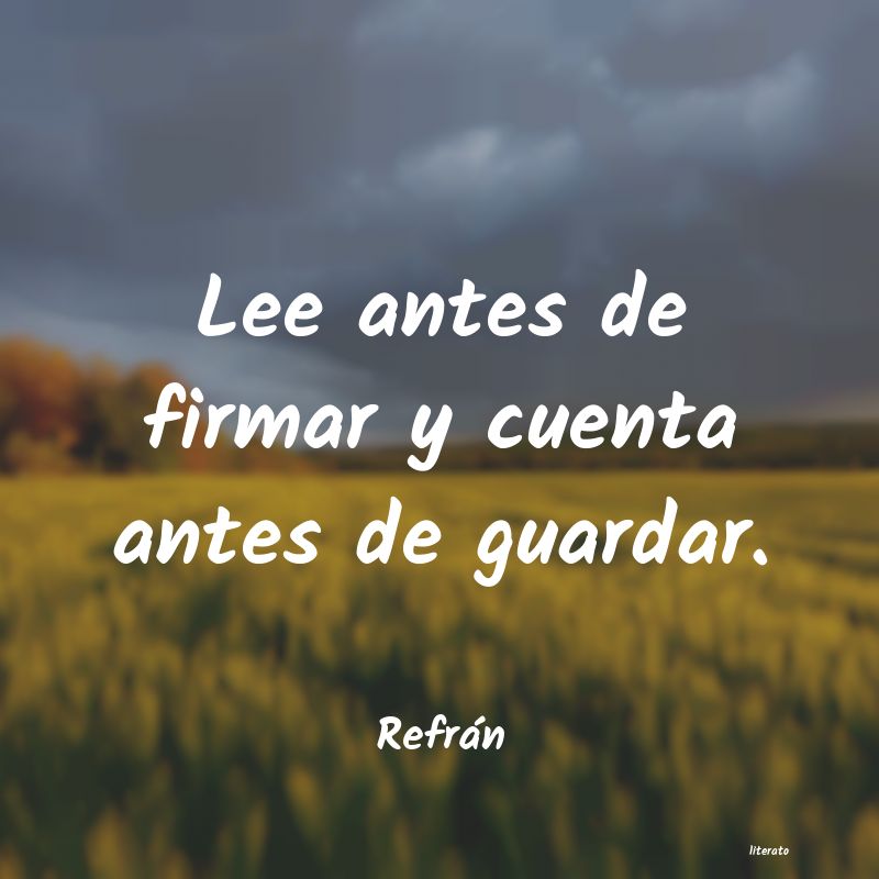 Frases de Refrán