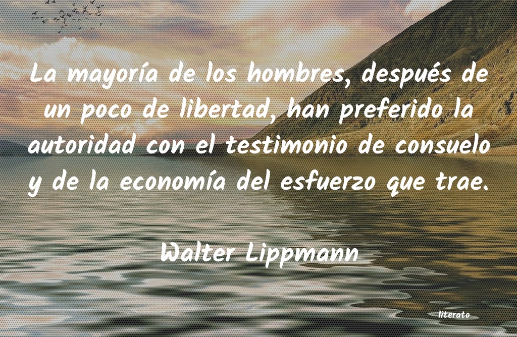 frases de Walter Lippmann