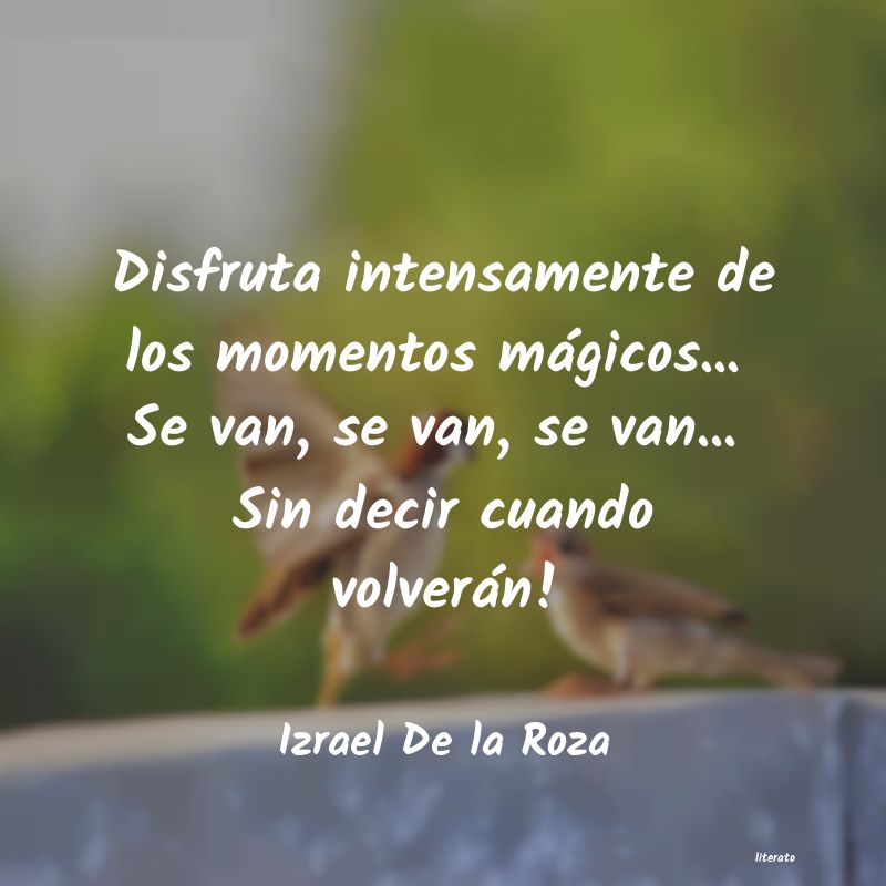 Frases de Izrael De la Roza