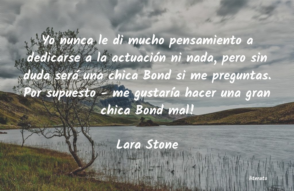 Frases de Lara Stone