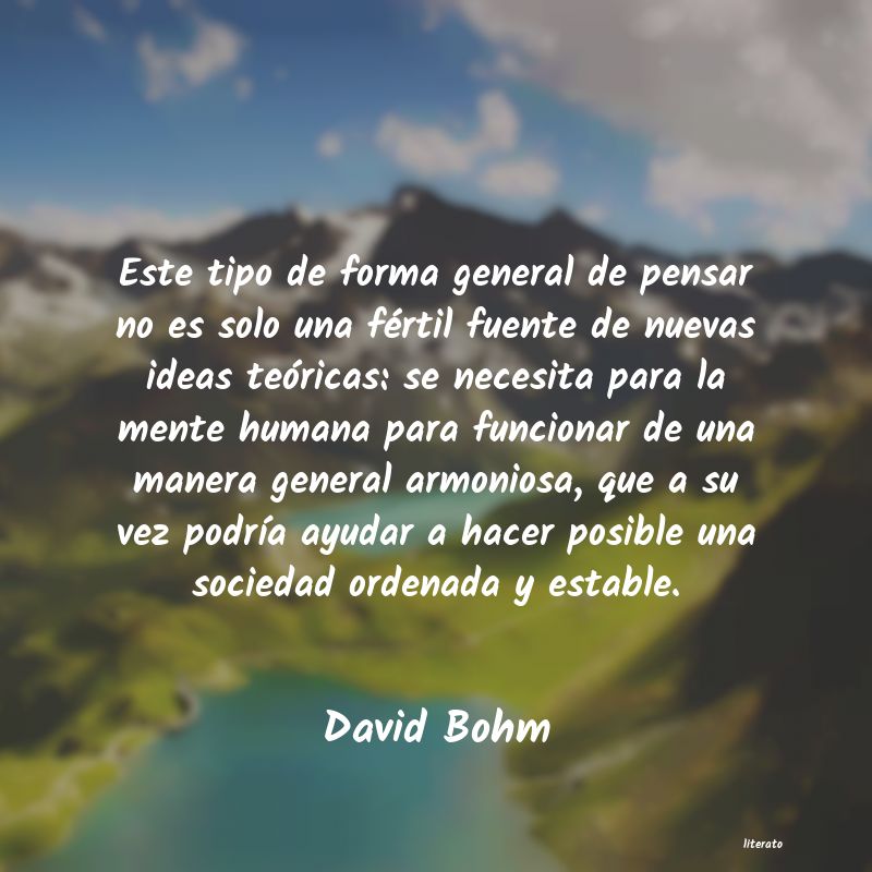 Frases de David Bohm