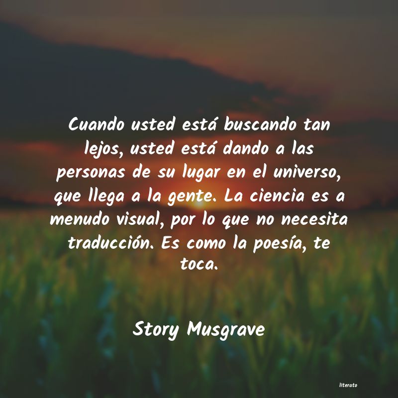 frases de Story Musgrave