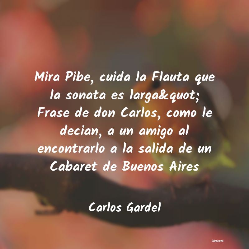 Frases de Carlos Gardel