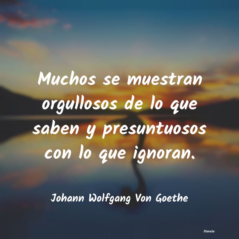 frases de Johann Wolfgang Von Goethe