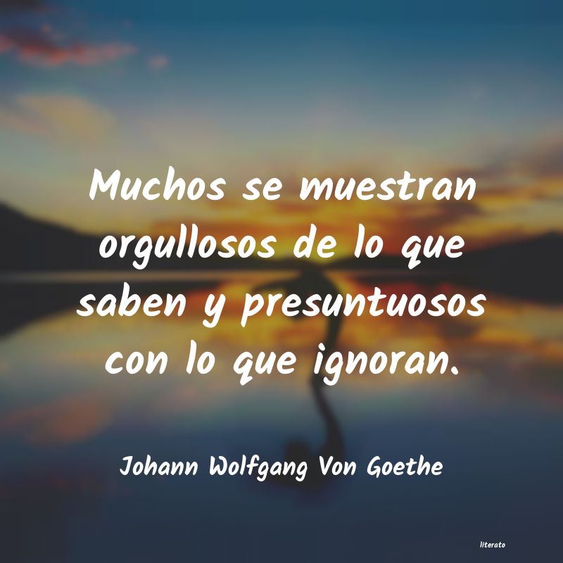 Frases de Johann Wolfgang Von Goethe