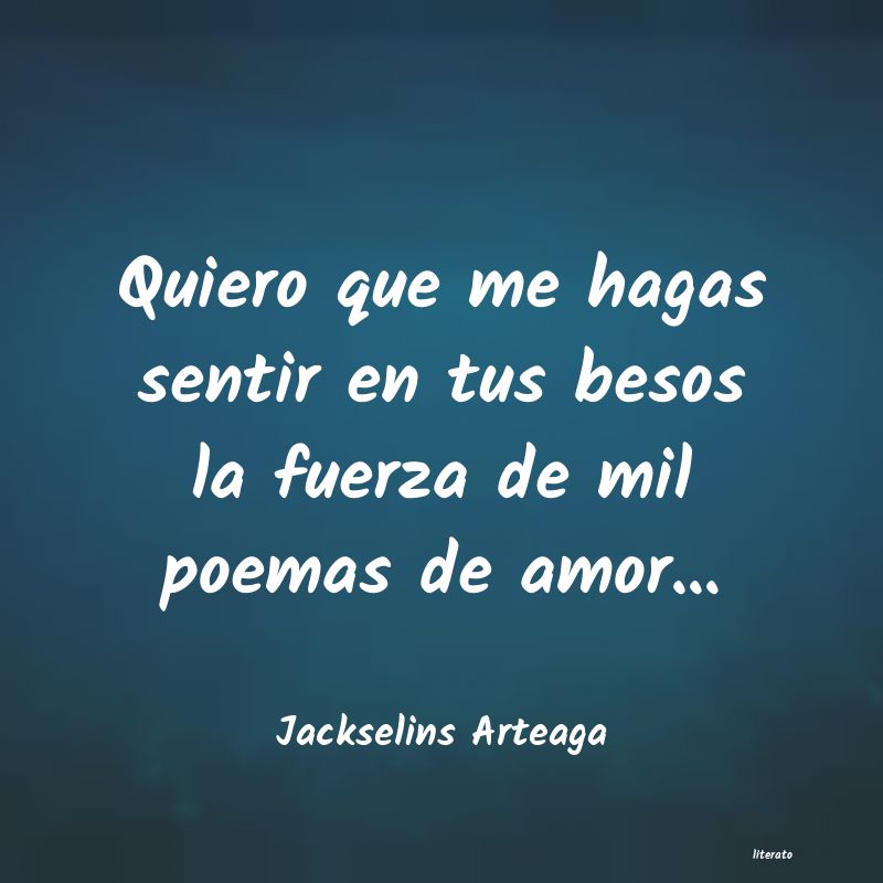Jackselins Arteaga: Quiero que me hagas sentir en