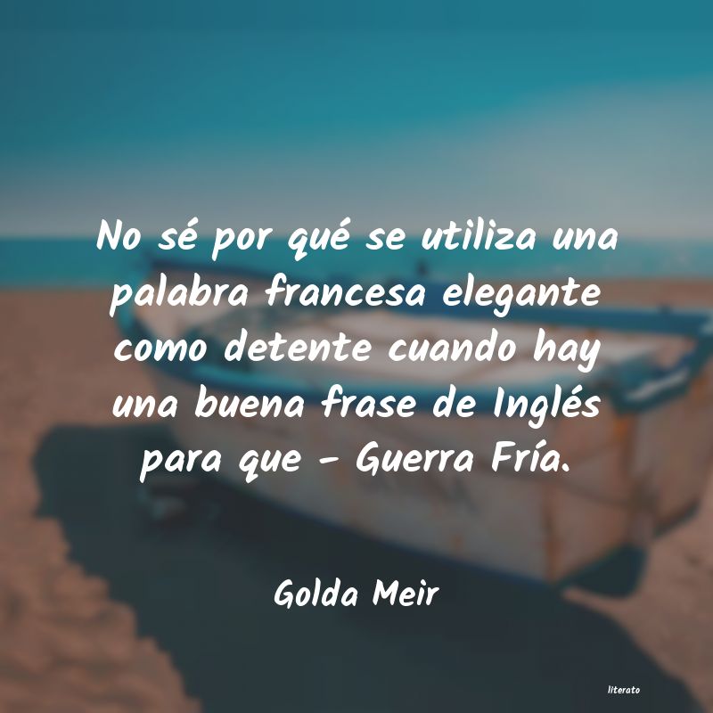 frases de Golda Meir