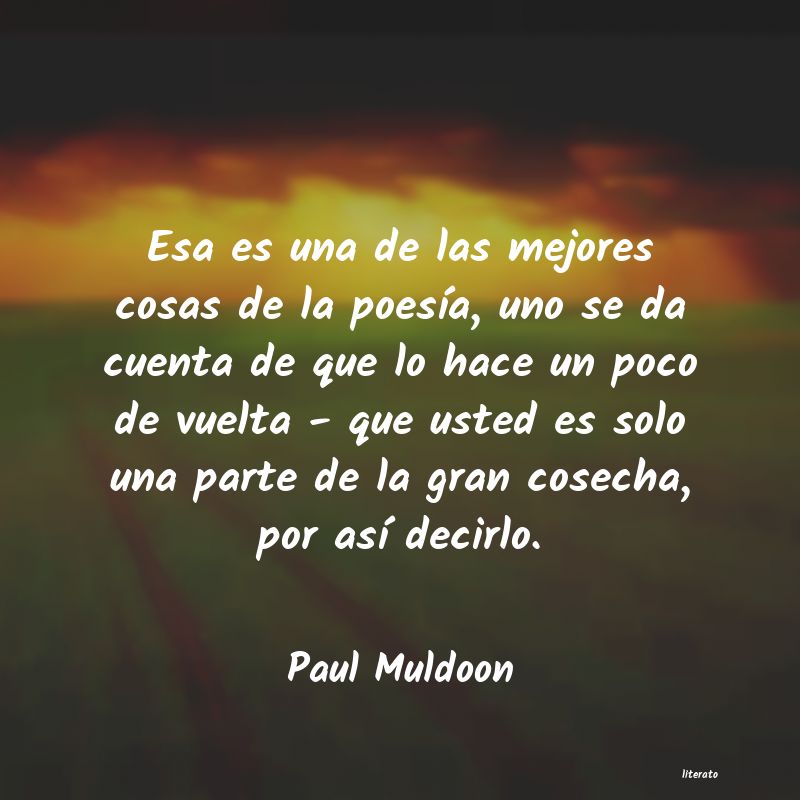 Frases de Paul Muldoon