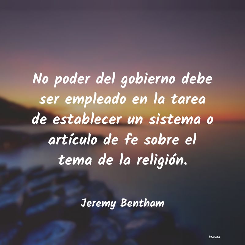 Frases de Jeremy Bentham