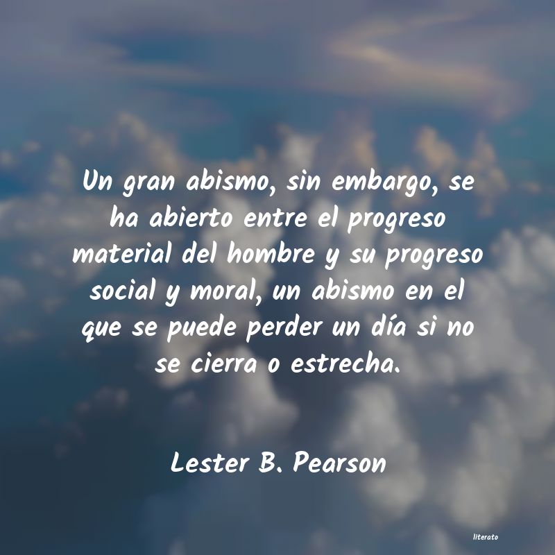 Frases de Lester B. Pearson