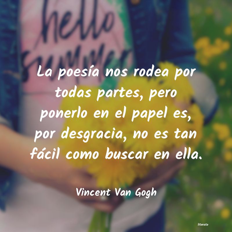 frases de Vincent Van Gogh