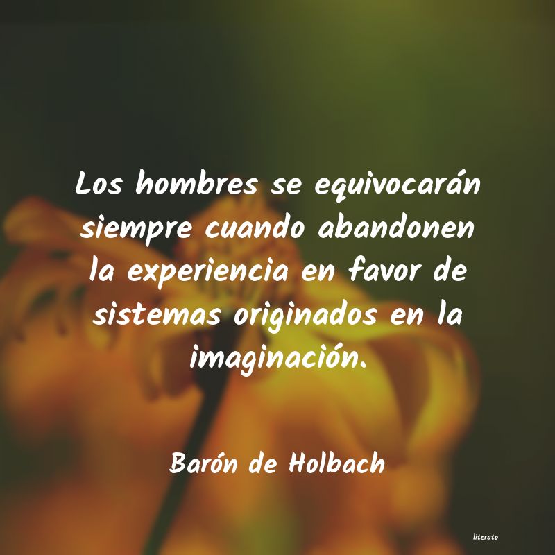 Frases de Barón de Holbach