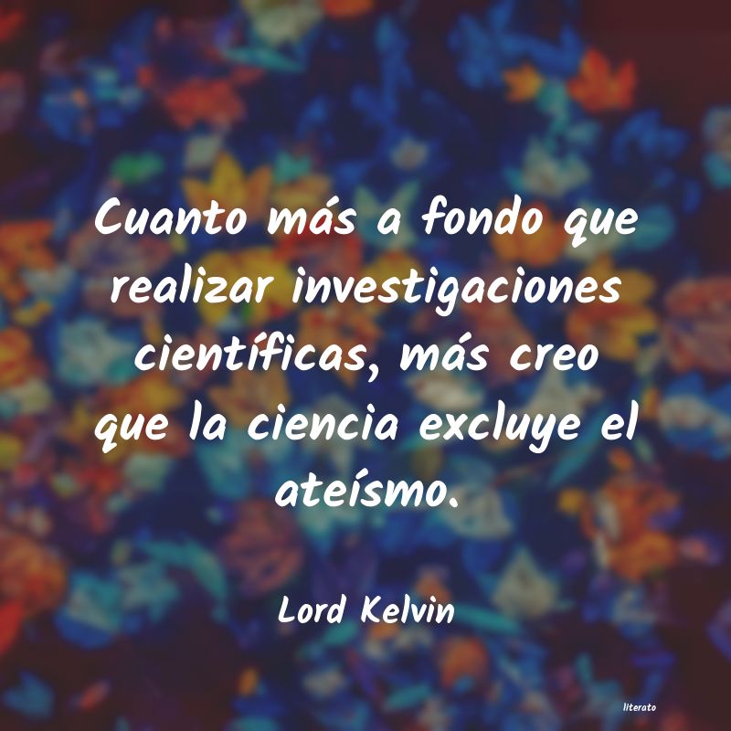 Frases de Lord Kelvin