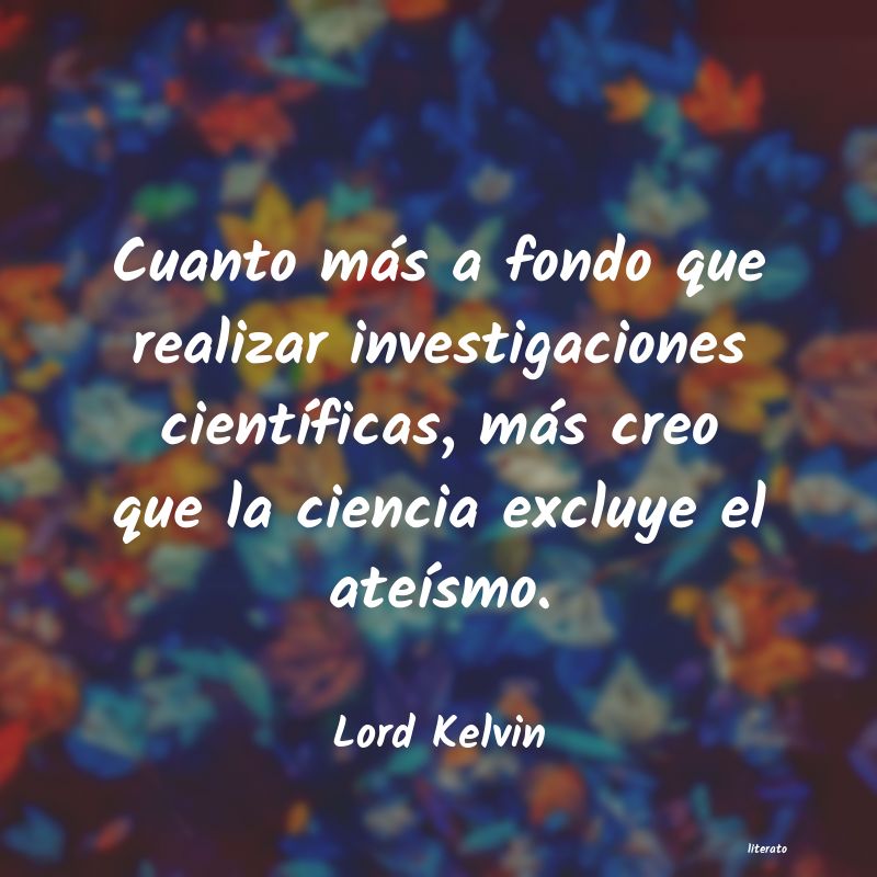 frases de Lord Kelvin