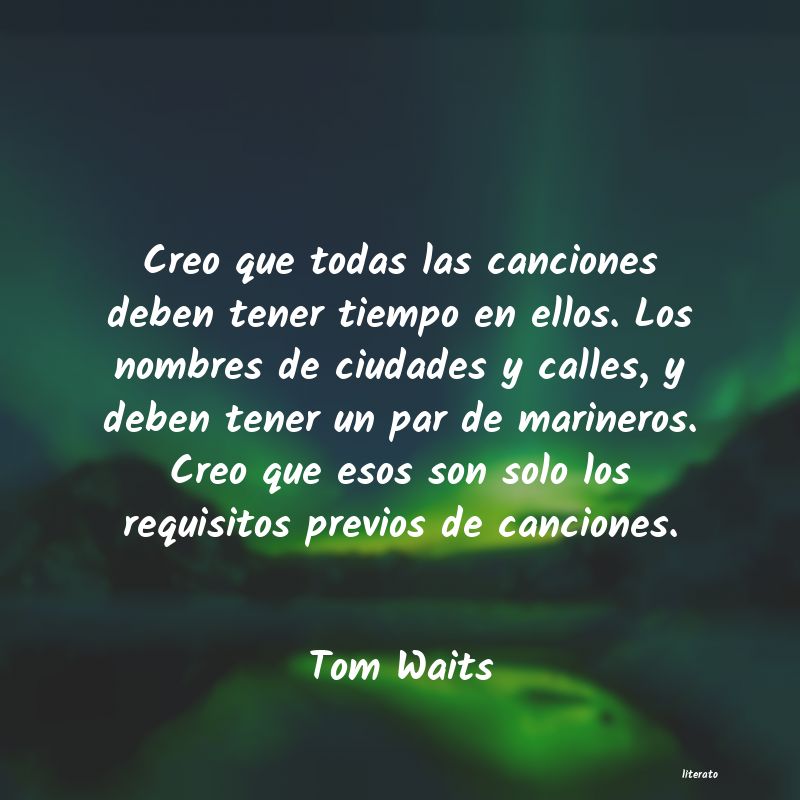 frases de Tom Waits