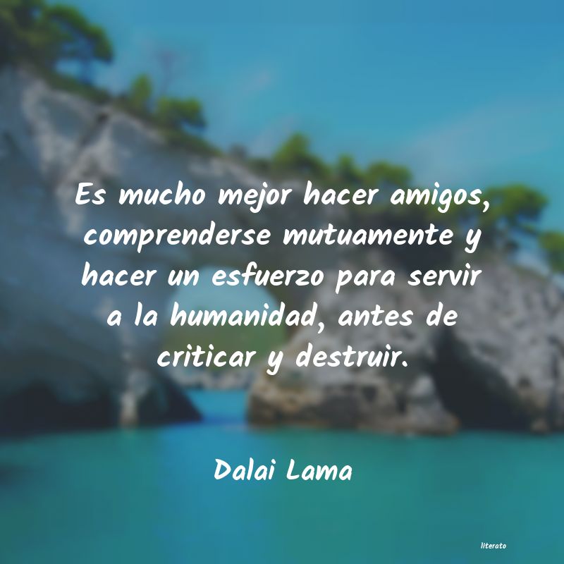 ayudar al enemigo dalai lama