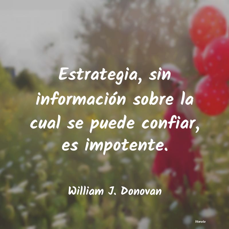 frases de William J. Donovan