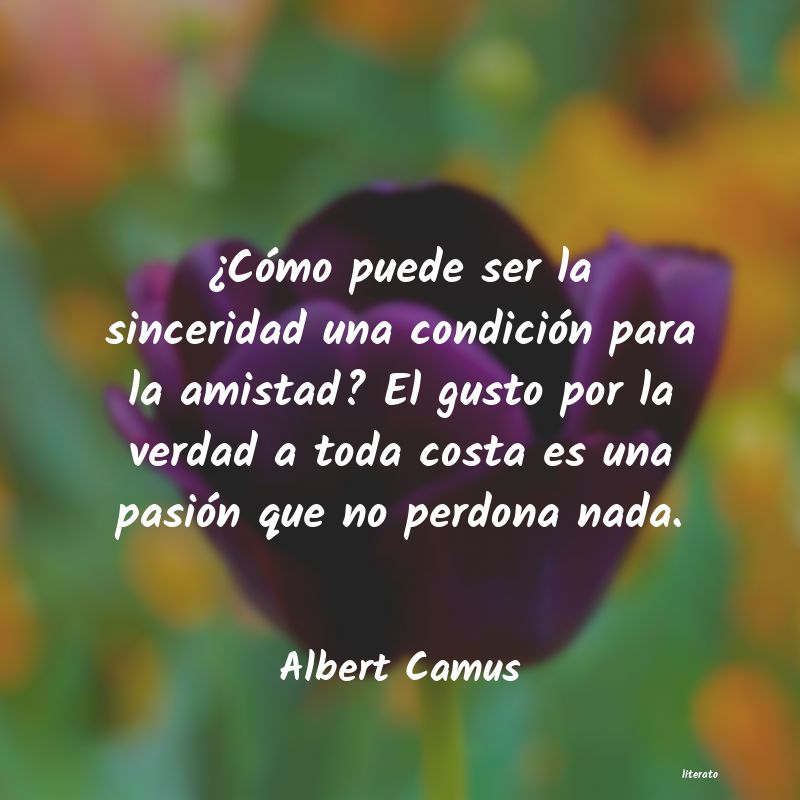Albert Camus: ¿Cómo puede ser la sincerida
