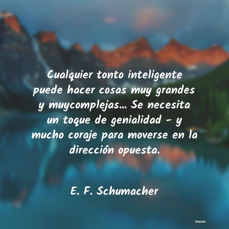 Frases de E. F. Schumacher