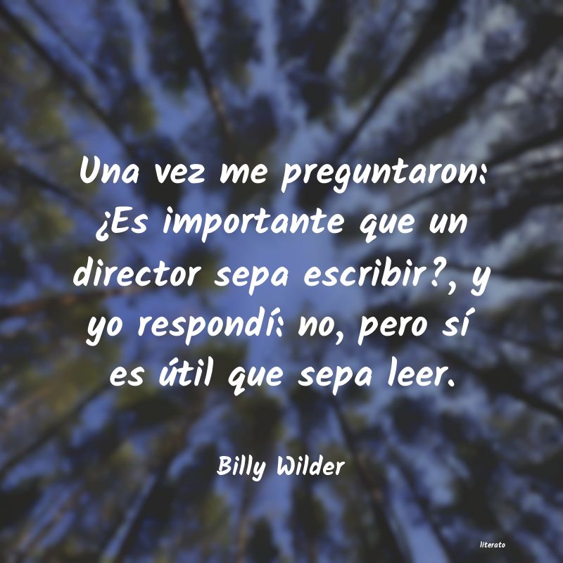 frases de Billy Wilder