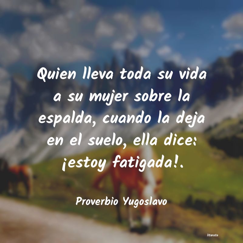 frases de Proverbio Yugoslavo