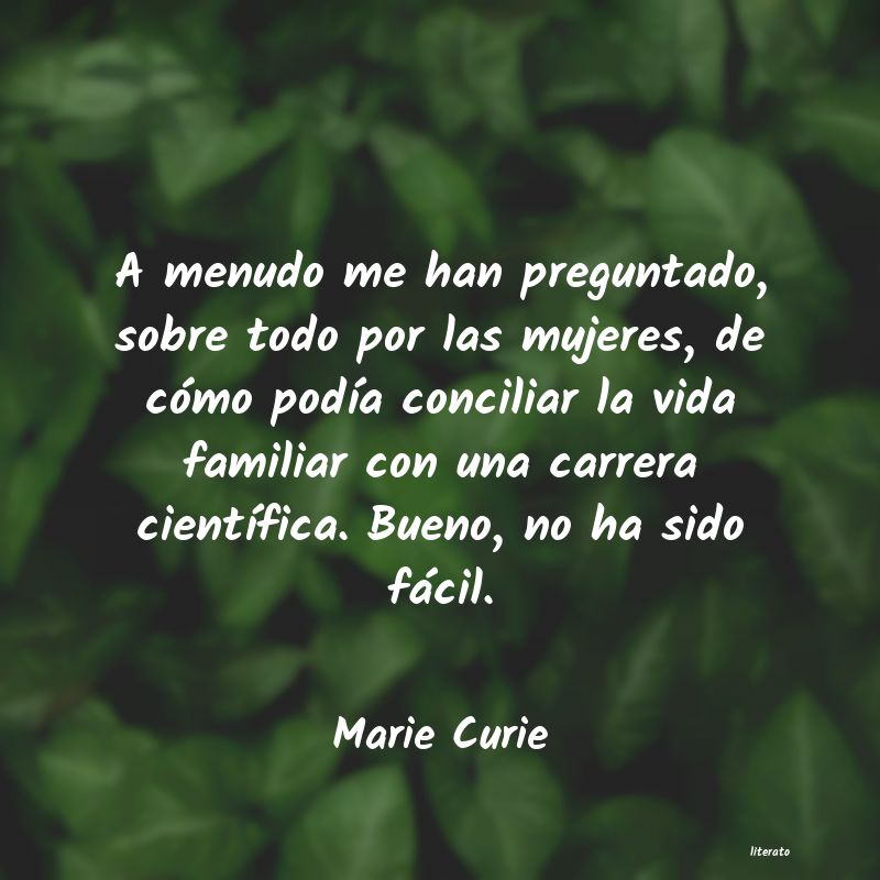frases de Marie Curie