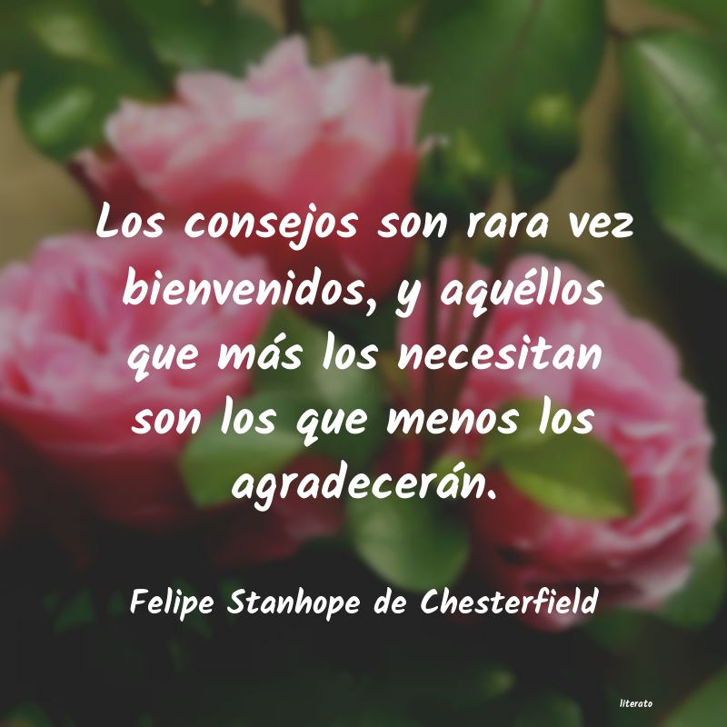 frases de Felipe Stanhope de Chesterfield