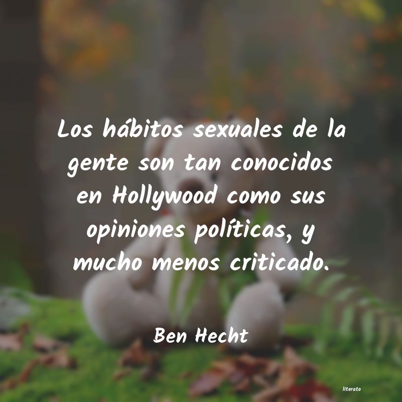 frases de Ben Hecht