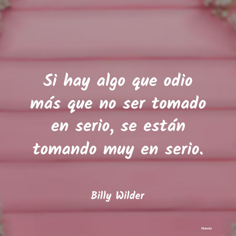 frases de Billy Wilder