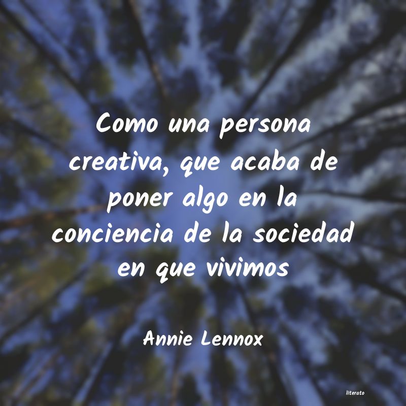 Frases de Annie Lennox