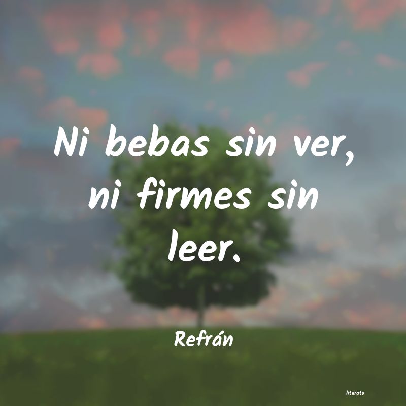 Frases de Refrán