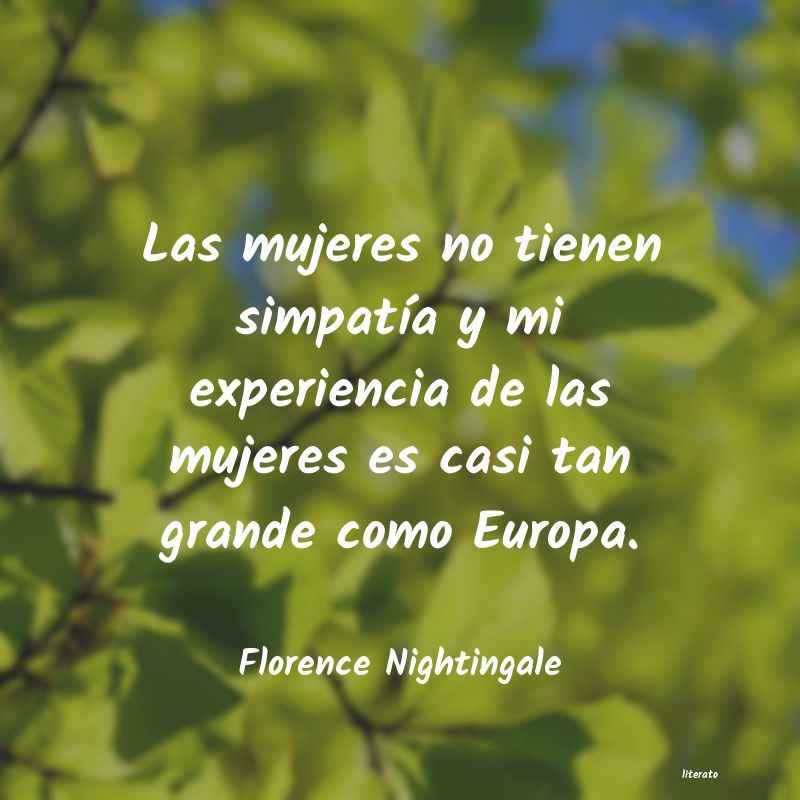 frases de Florence Nightingale