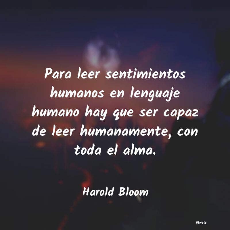 Frases de Harold Bloom