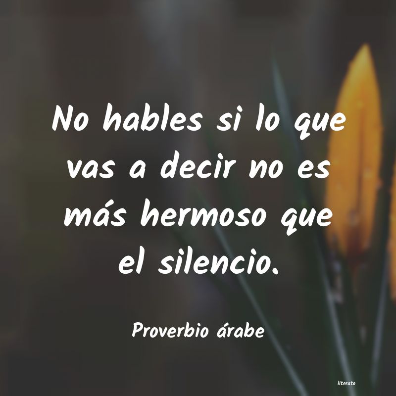 Frases de Proverbio árabe