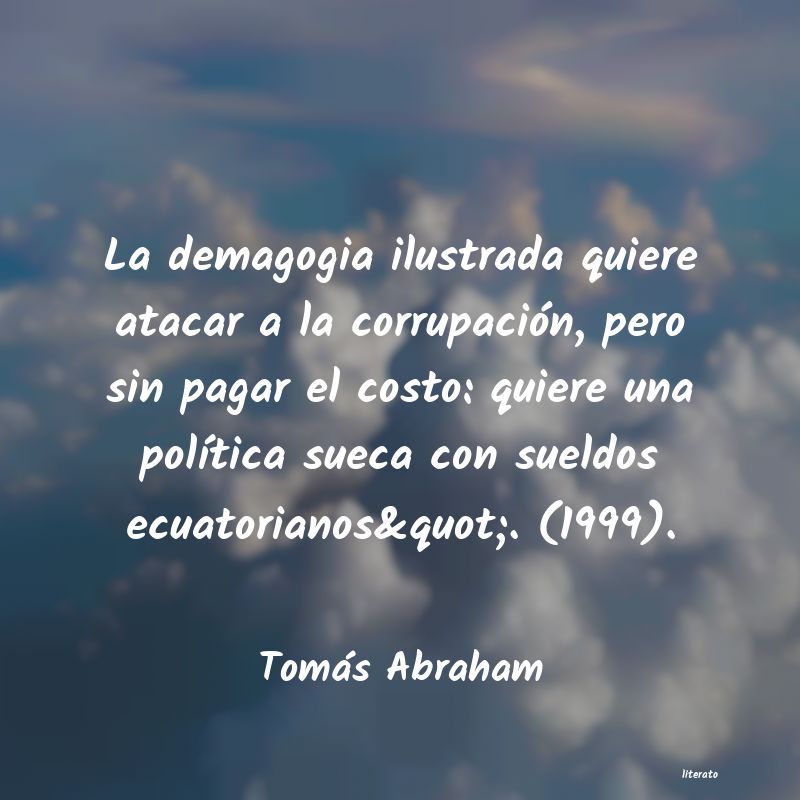 Frases de Tomás Abraham