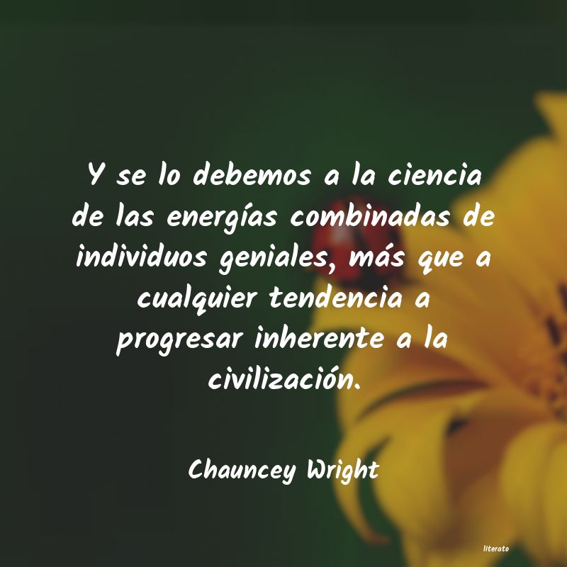 Frases de Chauncey Wright