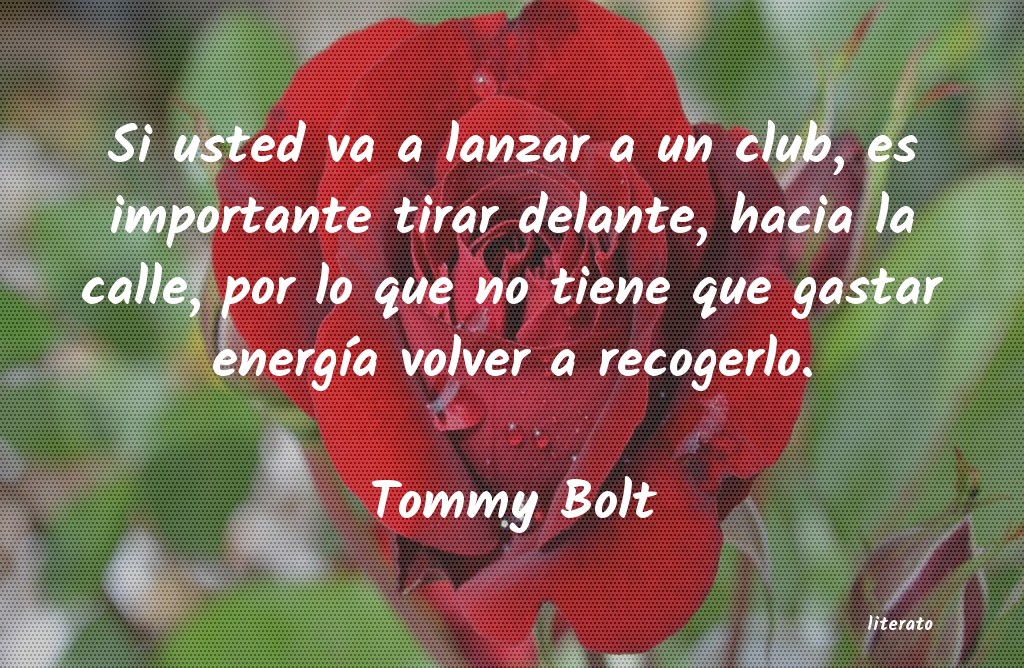 Frases de Tommy Bolt