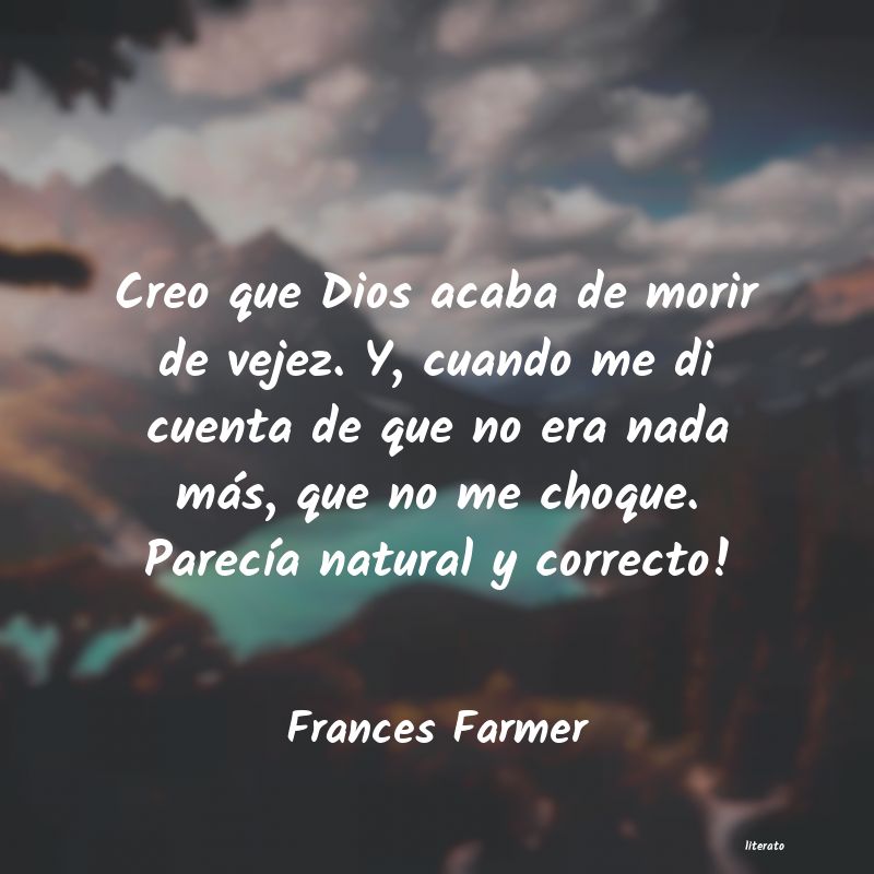 frases de Frances Farmer