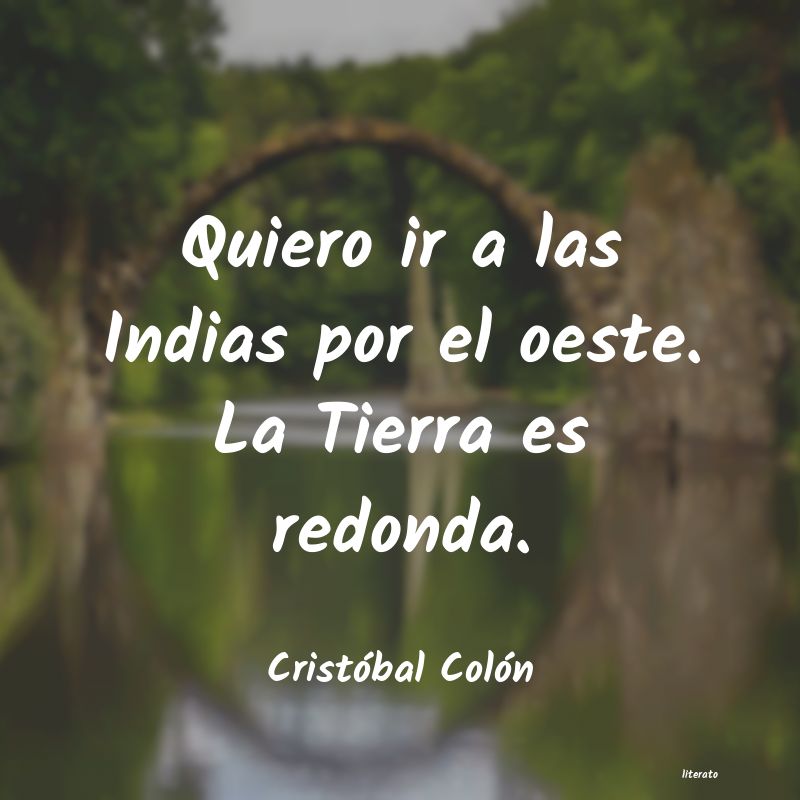 frases de Cristóbal Colón