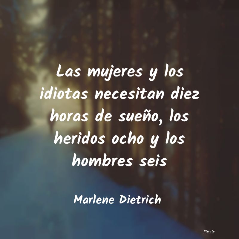 Frases de Marlene Dietrich