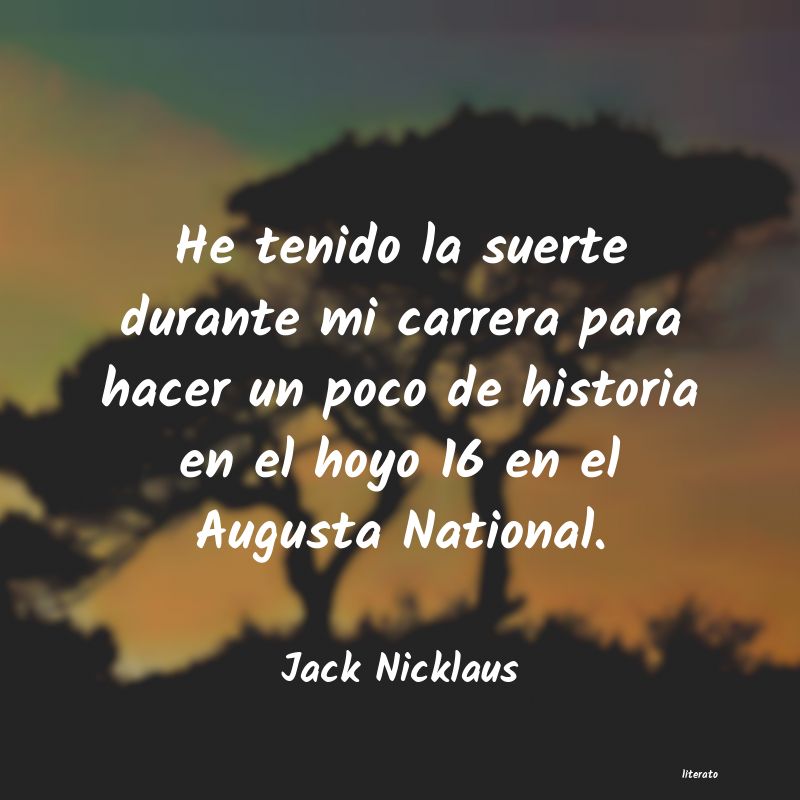 Frases de Jack Nicklaus