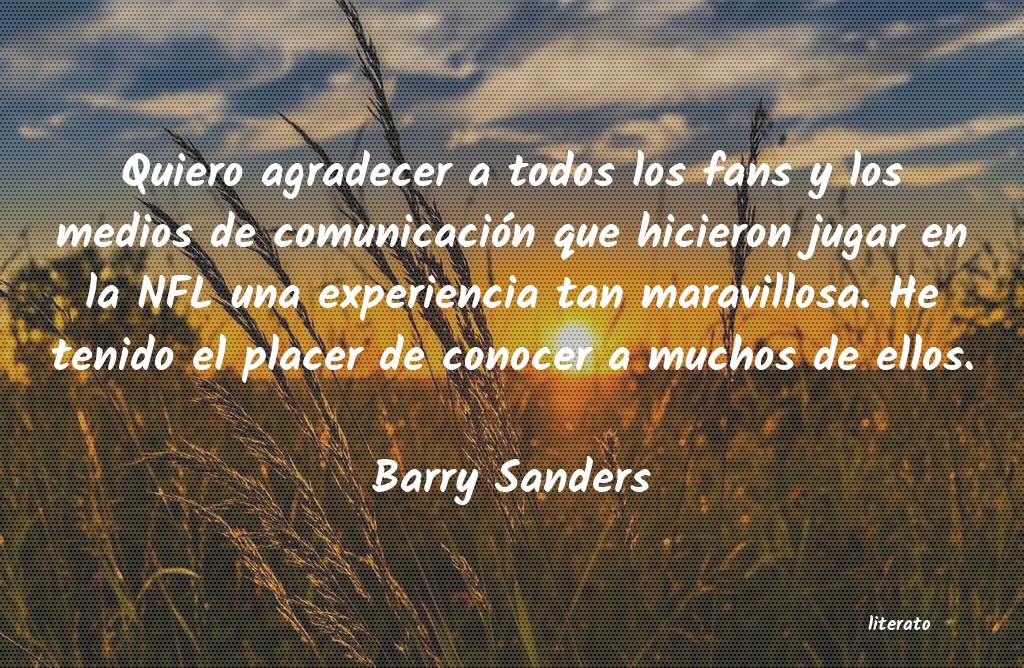 frases de Barry Sanders