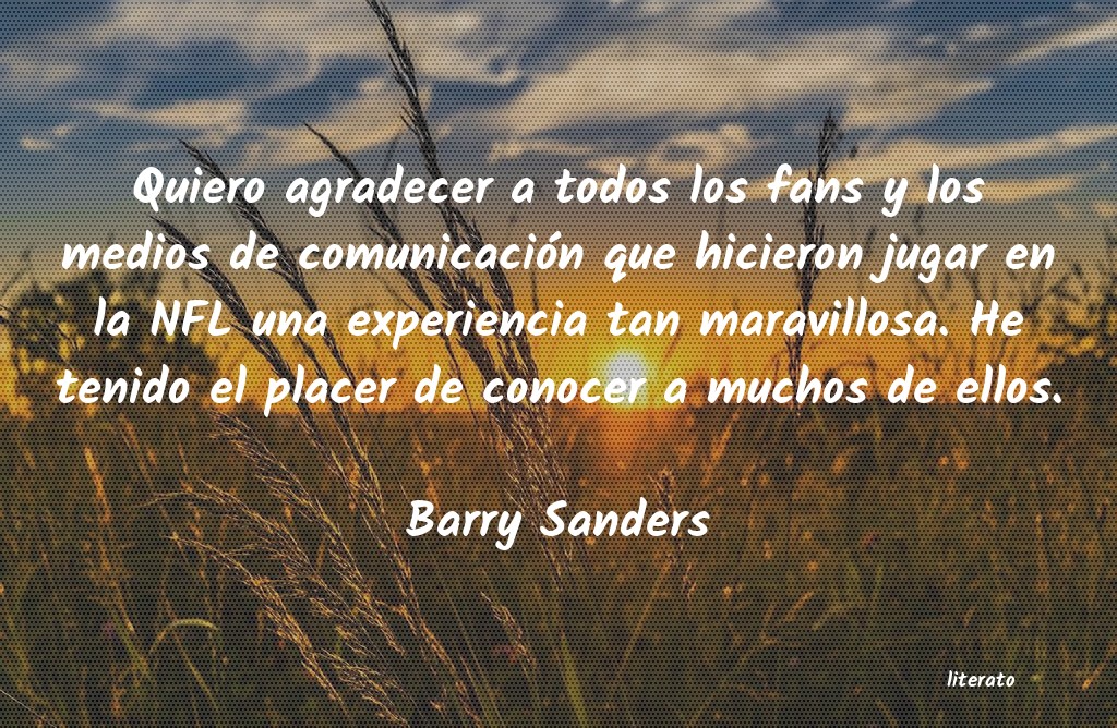 Frases de Barry Sanders