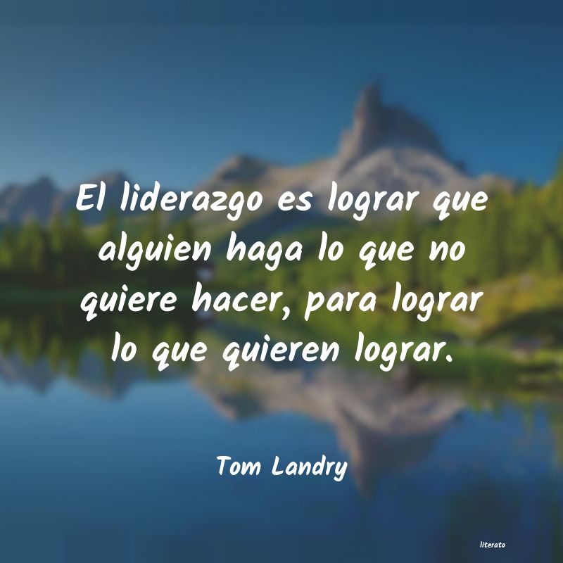 frases de Tom Landry